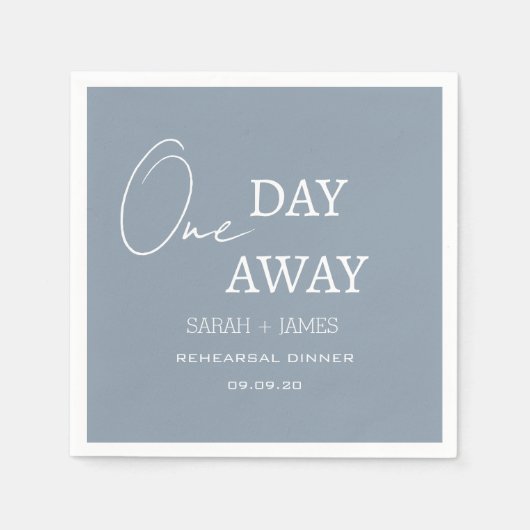 ダスティブルーワンデイリハ遠くにーサルディナー結婚ズ スタンダードカクテルナプキン (正面)