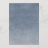 ダスティブルーヴィンテージウェディング情報ゲスト エンクロージャーカード (裏面)