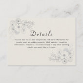 ダスティブルーヴィンテージウェディング詳細カード エンクロージャーカード (正面)