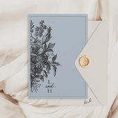 ダスティブルーヴィンテージガーデンクリスチャン結婚ズ 招待状