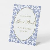 ダスティブルーヴィンテージスタイルゲストブックサイン 台座サイン (正面)