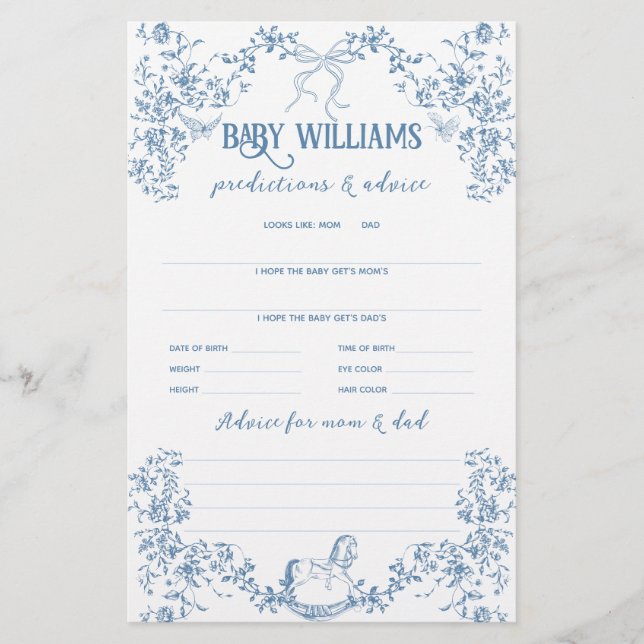 ダスティブルーヴィンテージフローラベビー予測ゲーム (正面)