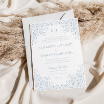 ダスティブルーヴィンテージフローララインアートフレー結婚ム