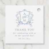 ダスティブルーヴィンテージ結婚クレストありがとう フェイバータグ (裏面)