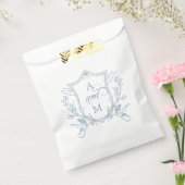 ダスティブルーヴィンテージ結婚クレストありがとう フェイバーバッグ (封をした状態)