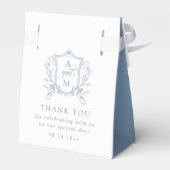 ダスティブルーヴィンテージ結婚クレストありがとう フェイバーボックス (裏面サイド)