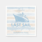 ダスティブルーヴェール前の最終セイルバチェロレッテ スタンダードカクテルナプキン (正面)