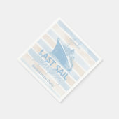 ダスティブルーヴェール前の最終セイルバチェロレッテ スタンダードカクテルナプキン (角)