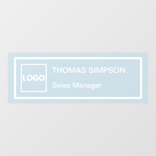 ダスティブルー企業のロゴ会社社員スタッフ ウィンドウサイン (シート)