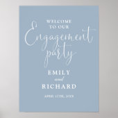 ダスティブルー婚約パーティウェルカムサイン ポスター (正面)