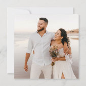 ダスティブルー婚約パーティスクエア招待状 招待状 (裏面)