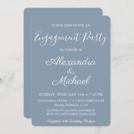 ダスティブルー婚約パーティ招待状 招待状