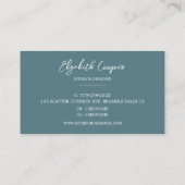 ダスティブルー市松模様にボード 名刺 (裏面)