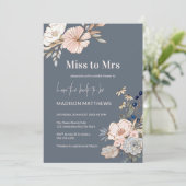 ダスティブルー恋しく思からミセス・ピンクフローラブライダルシャワーI 招待状 (スタンド正面)
