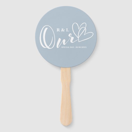 ダスティブルー我々のハート結婚/記念日 ハンドファン (正面)