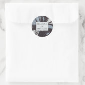 ダスティブルー抽象芸術結婚フローラ ラウンドシール (バッグ)