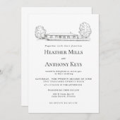 ダスティブルー招待状とSketch of the Venue 招待状 (正面/裏面)