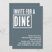 ダスティブルー招待状ディナーリハーサル 招待状 (正面/裏面)