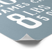 ダスティブルー男の赤ちゃん誕生統計キープサケ ポスター (角)