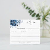 ダスティブルー石板ネイビーフローラブライダルシャワーレシピ (スタンド正面)