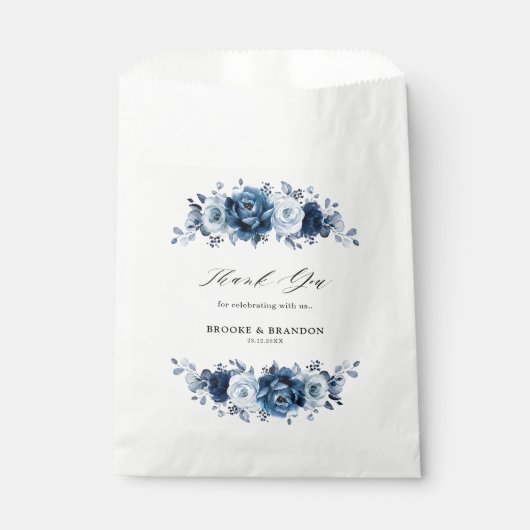 ダスティブルー石板ネイビーフローラボタニカル結婚ズ フェイバーバッグ (正面)