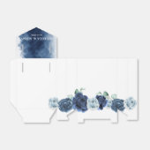 ダスティブルー石板ネイビーフローラボタニカル結婚ズ フェイバーボックス (折り畳みなし)