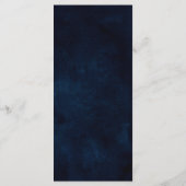 ダスティブルー石板ネイビーフローラボタニカル結婚ズ メニュー (裏面)