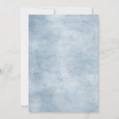 ダスティブルー石板ネイビーフローラボ結婚タニカルInv 招待状 (裏面)