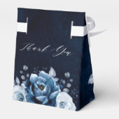 ダスティブルー石板ネイビーボタニカブライダルシャワー フェイバーボックス (裏面サイド)