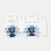 ダスティブルー石板ネイビーボタニカルブライダルシャワー フェイバーボックス (折り畳みなし)