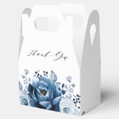 ダスティブルー石板ネイビーボタニカルブライダルシャワー フェイバーボックス (オープン)