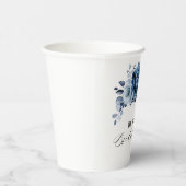 ダスティブルー石板ネービーボタニックブライダルシャワー     紙コップ (右)