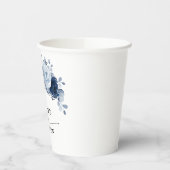 ダスティブルー石板海軍フローラ植物結婚学校 紙コップ (左)