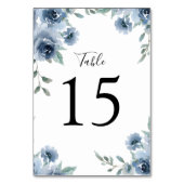 ダスティブルー石板緑フローラ幾何学模様 テーブルナンバー (裏面)