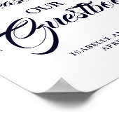 ダスティブルー私たちのゲストブック結婚にサインして ポスター (角)