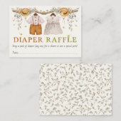 ダスティブルー素朴フローラコテージコアおむつラッフル エンクロージャーカード (正面/裏面)