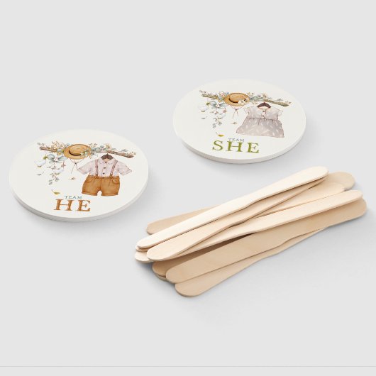 ダスティブルー素朴フローラコテージコアジェンダーリビール ハンドファン (組立なし)