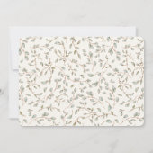 ダスティブルー素朴フローラコテージコアジェンダーリビール 招待状 (裏面)