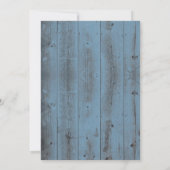 ダスティブルー素朴ランタン&ストリングラ結婚イト 招待状 (裏面)