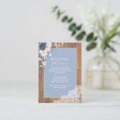 ダスティブルー素朴赤面ウッドレースフローラ詳細 エンクロージャーカード (スタンド正面)