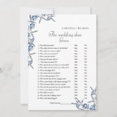 ダスティブルー結婚のシューゲームパーティーゲームカード 案内状 (正面)