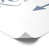 ダスティブルー結婚のトイレの矢印の記号 ポスター (角)