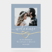 ダスティブルー結婚の歓迎 アクリルサイン (正面)