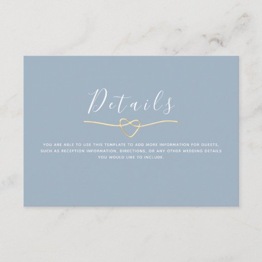 ダスティブルー結婚の詳細エンクロージャカード エンクロージャーカード (正面)