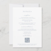 ダスティブルー結婚の詳細カード 招待状 (正面)