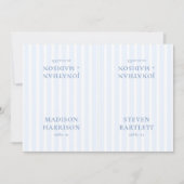 ダスティブルー結婚コースタルネーム座席表DIY 招待状 (正面)