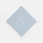 ダスティブルー結婚ズのナプキン – ようこそ スタンダードランチョンナプキン (角)