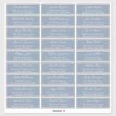 ダスティブルー結婚ズゲスト住所 シール (シート)