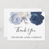 ダスティブルー結婚ズサンキューカード ポストカード (正面/裏面)