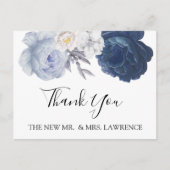 ダスティブルー結婚ズサンキューカード ポストカード (正面)